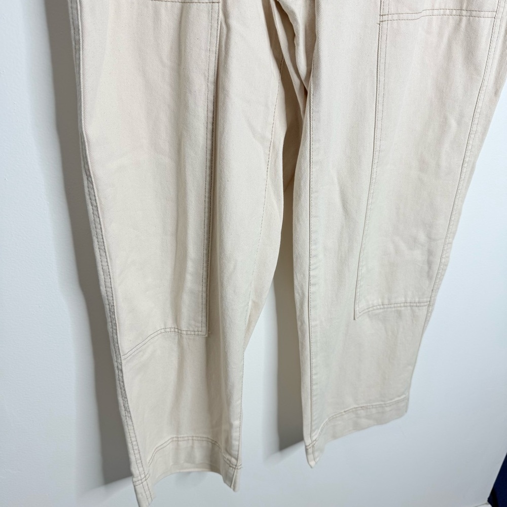 NWT Old Navy Utility Straight High‎ Rise Beige Size 14 Minimalist Neutral Modern - Picture 7 of 10